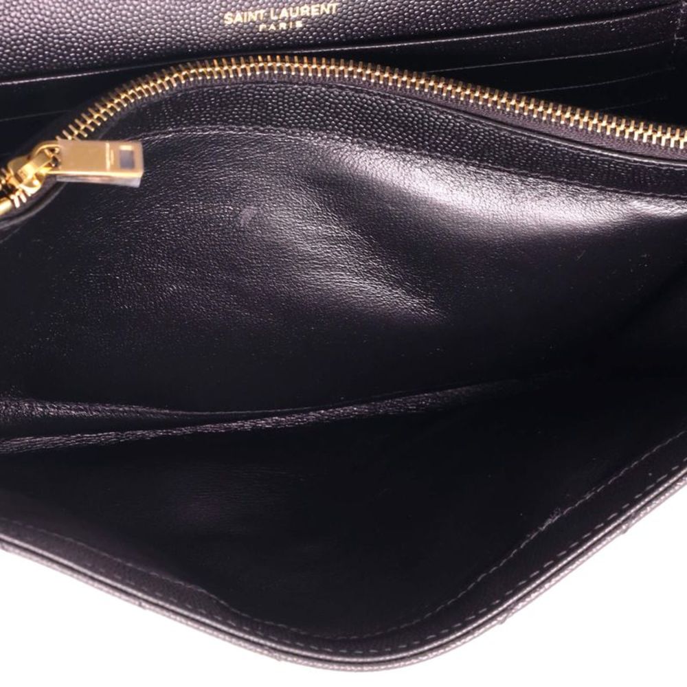 Saint Laurent Classic Monogram Wallet on Chain Matelasse Chevron Leather Medium - Picture 6 of 7